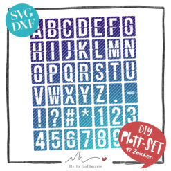 HELLO GOLDMARIE Plotterdateien SET - Airport Alphabet