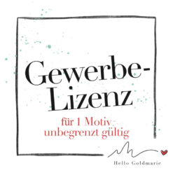 Hello Goldmarie Gewerbe Lizenz für 1 Motiv