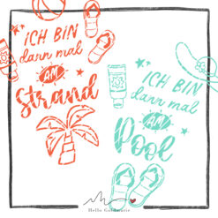 Plotterdatei Sommer "Ich bin dann mal am Strand"