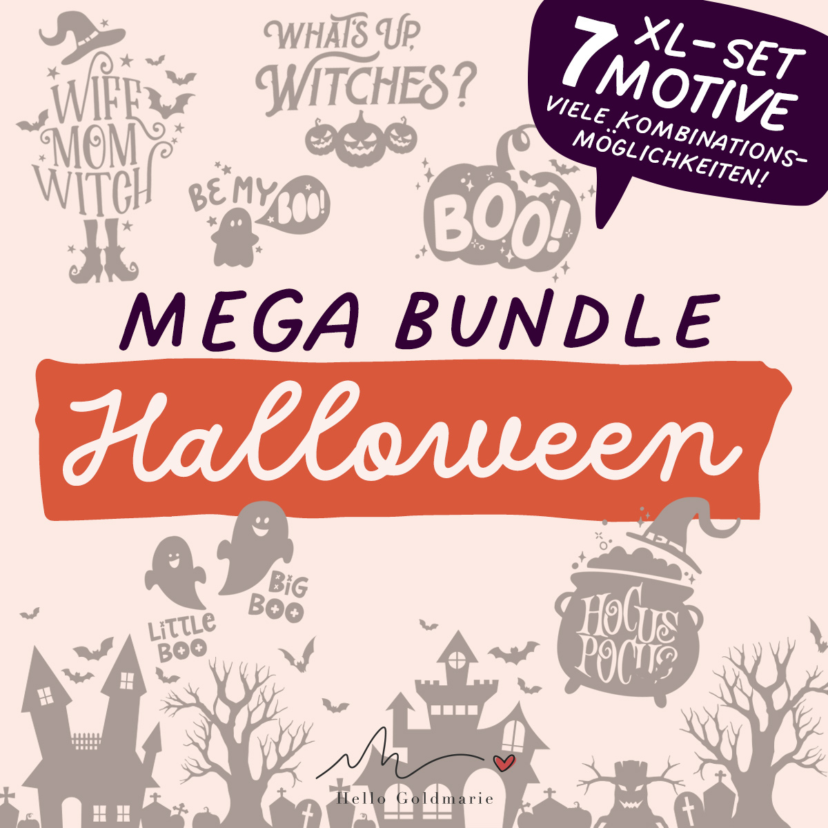 HELLO GOLDMARIE Plotterdateien MEGA Bundle Halloween