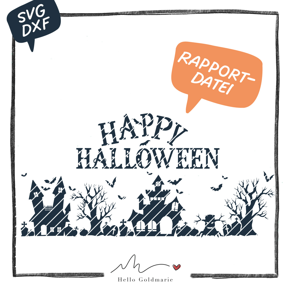 HELLO GOLDMARIE Plotterdatei - Halloween - Spooky Village
