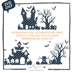 HELLO GOLDMARIE Plotterdatei - Halloween - Spooky Village