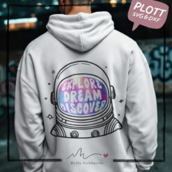 Alternative view of Plotterdatei Astronaut "Explore Dream Discover"