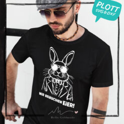 Alternative view of Plotterdatei Hase "Wir brauchen Eier!"