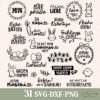 Plotterdatei Ostern – Bundle mit deutschen Sprüchen und modernen Motiven (SVG, DXF, PNG)