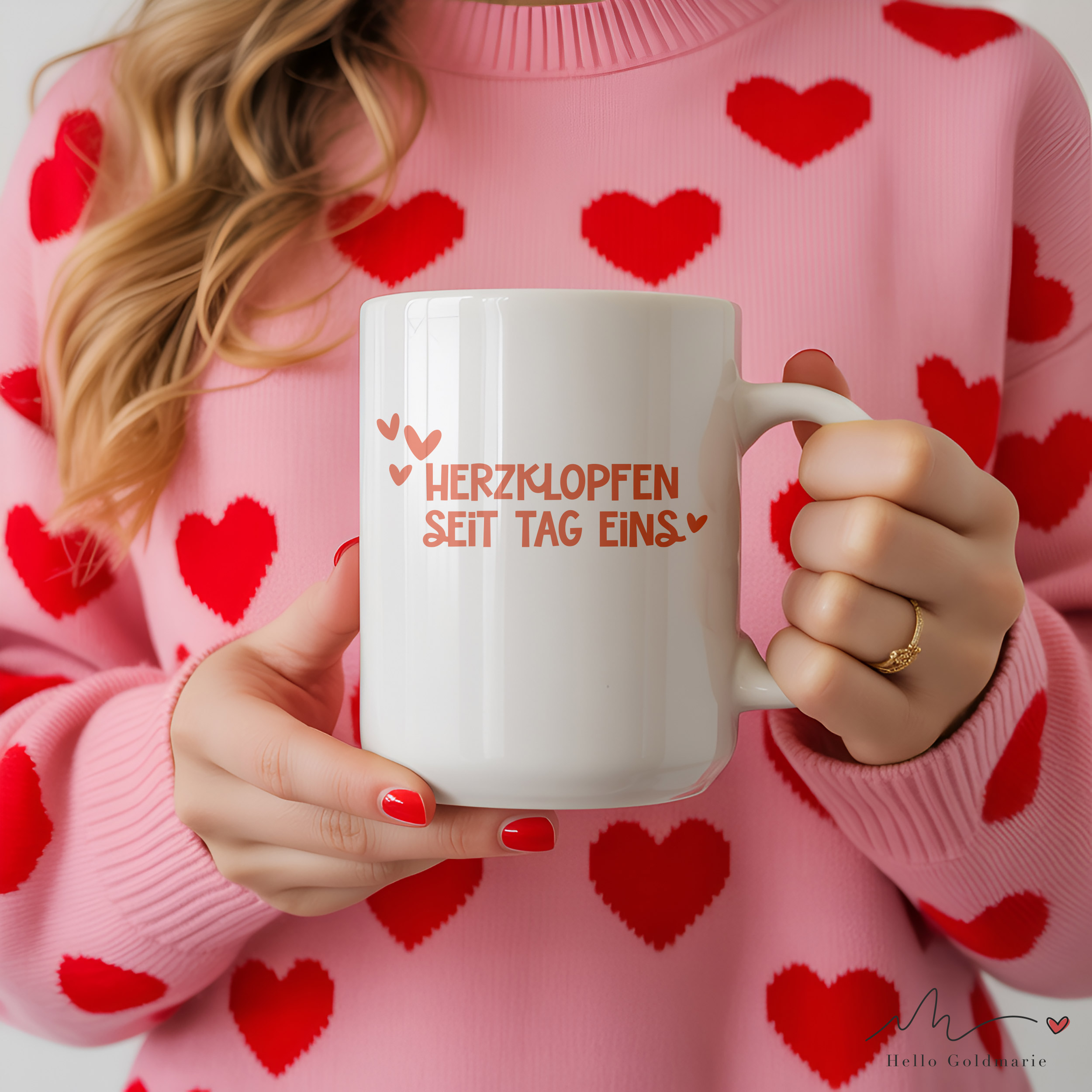 Plotterdatei Valentinstag Kaffeetasse