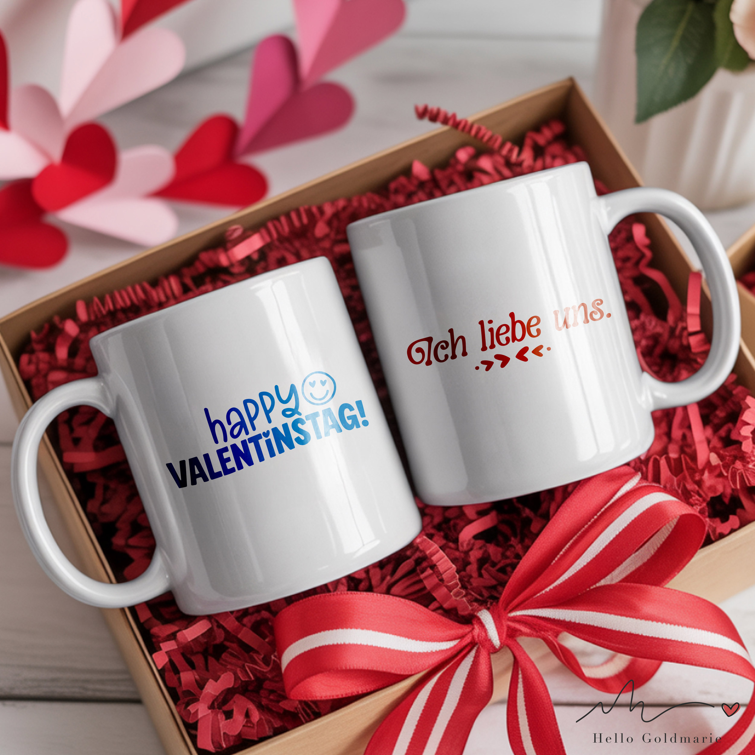 Plotterdatei Valentinstag Tassen für Paare