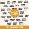 Plotterdatei Küche Etiketten 30 Sprüche SVG Bundle