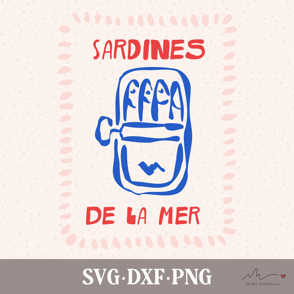 HELLO GOLDMARIE Plotterdatei Sardinen